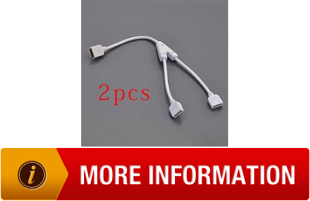 Of eTopxizu 2pcs 4 Pin Splitter for One to Two LED RGB Color Changing Strips, 2355